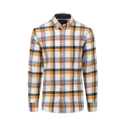 Fynch Hatton Overhemd Premium Flanel | Honing Geruit