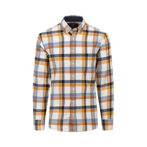 Fynch Hatton Overhemd Premium Flanel | Honing Geruit