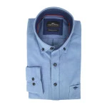 Fynch Hatton Overhemd Twill Flanel | Lichtblauw | www.pietkoopmans.nl