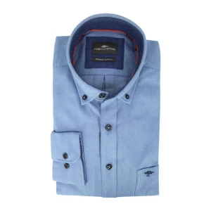 Fynch Hatton Overhemd Twill Flanel | Lichtblauw