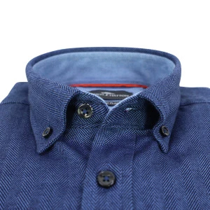 Fynch Hatton Overhemd Twill Flanel | Marine
