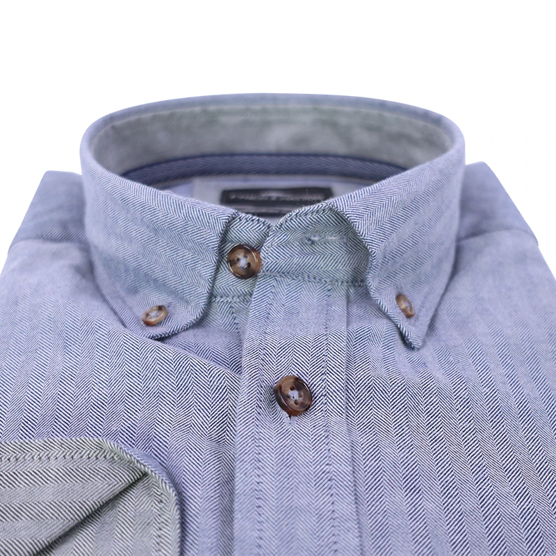 Fynch Hatton Shirt Premium Flanel | Blauw | www.pietkoopmans.nl