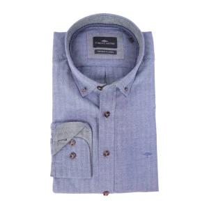 Fynch Hatton Shirt Premium Flanel | Blauw