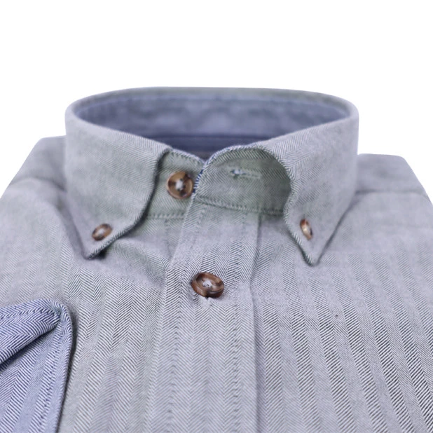 Fynch Hatton Shirt Premium Flanel | Groen | www.pietkoopmans.nl