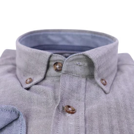 Fynch Hatton Shirt Premium Flanel | Bruin