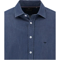 Fynch-Hatton Premium Cotton overhemd | Inktblauw