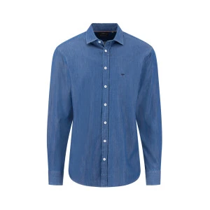 Fynch-Hatton Premium Cotton Heren Overhemd | Nachtblauw