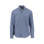 Fynch Hatton Overhemd | Blauw met Subtiele Print | www.pietkoopmans.nl