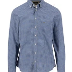 Fynch Hatton Overhemd | Blauw met Subtiele Print | www.pietkoopmans.nl