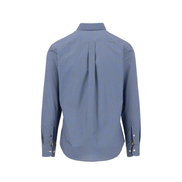 Fynch Hatton Overhemd | Blauw met Subtiele Print | www.pietkoopmans.nl