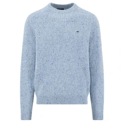 Fynch-Hatton Wollen Pullover | Lichtblauw Gemêleerd