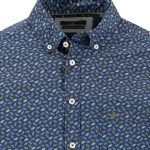 Fynch-Hatton Heren Overhemd | Blauw met Groene Print | www.pietkoopmans.nl