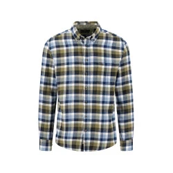 Fynch-Hatton Flanellen Overhemd | Groen Blauw Geruit