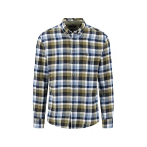 Fynch-Hatton Flanellen Overhemd | Groen Blauw Geruit