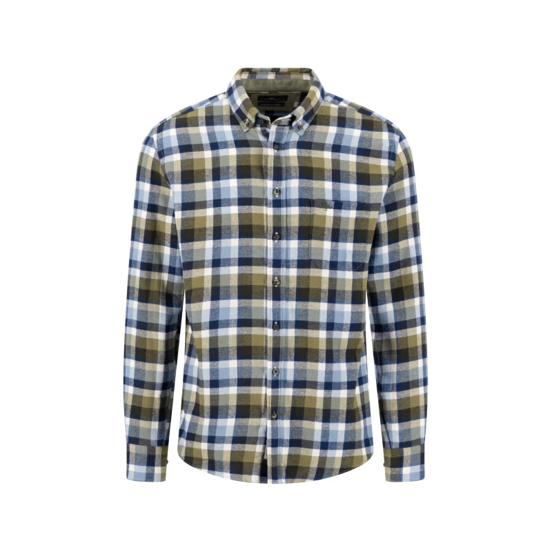 Fynch Hatton Overhemd | Groen Blauw Geruit | www.pietkoopmans.nl