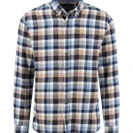 Fynch Hatton Overhemd | Bruin Blauw Geruit | www.pietkoopmans.nl