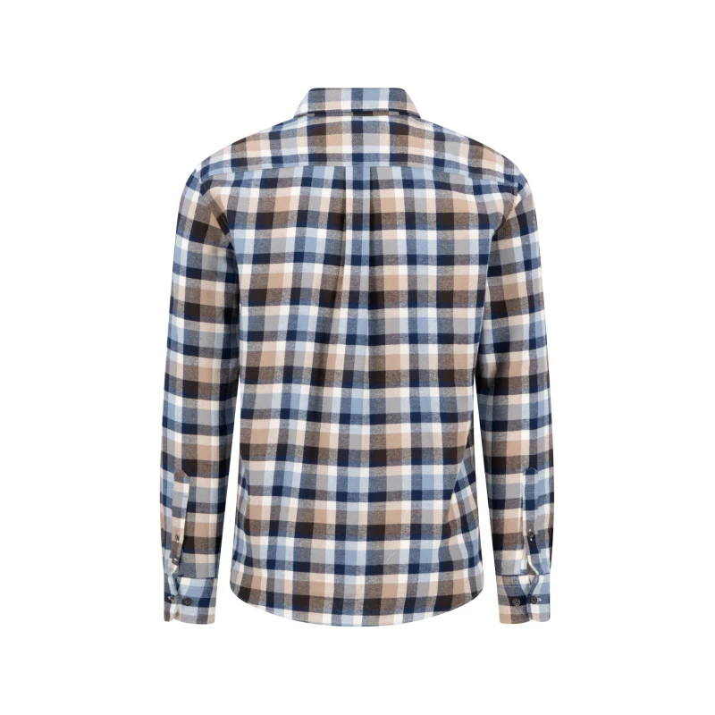 Fynch Hatton Overhemd | Bruin Blauw Geruit | www.pietkoopmans.nl