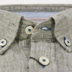 Fynch-Hatton Linnen Blouse | Gemeleerd Olijf | www.pietkoopmans.nl