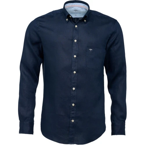 Fynch-Hatton Linnen Blouse | Marine | www.pietkoopmans.nl