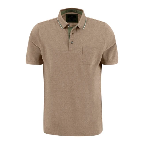 Fynch Hatton Polo | Beige Gemeleerd | www.pietkoopmans.nl