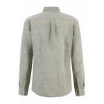 Fynch-Hatton Linnen Blouse | Gemeleerd Olijf | www.pietkoopmans.nl
