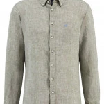 Fynch-Hatton Linnen Blouse | Gemeleerd Olijf | www.pietkoopmans.nl