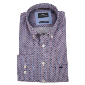 Fynch Hatton Overhemd | Rood Blauw Print