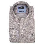 Fynch Hatton Overhemd | Camel Marine Print | www.pietkoopmans.nl