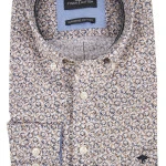 Fynch Hatton Overhemd | Camel Marine Print | www.pietkoopmans.nl