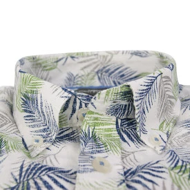 Fynch-Hatton Overhemd Korte Mouw | Palm Print