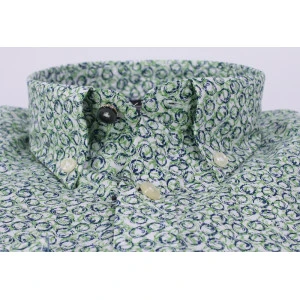 Fynch Hatton Overhemd | Groen Marine Print