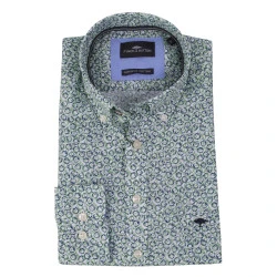 Fynch Hatton Overhemd | Groen Marine Print