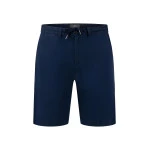 Fynch-Hatton Korte Linnen Katoenen Broek | Marine  | www.pietkoopmans.nl