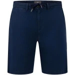 Fynch-Hatton Korte Linnen Katoenen Broek | Marine  | www.pietkoopmans.nl