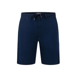 Fynch-Hatton Korte Linnen Katoenen Broek | Marine 