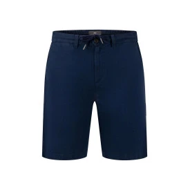 Fynch-Hatton Korte Linnen Katoenen Broek | Marine 