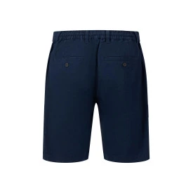 Fynch-Hatton Korte Linnen Katoenen Broek | Marine 
