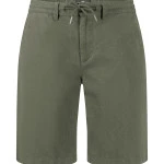 Fynch-Hatton Korte Linnen Katoenen Broek | Olijf  | www.pietkoopmans.nl
