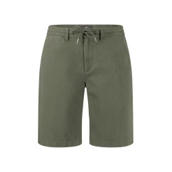 Fynch-Hatton Korte Linnen Katoenen Broek | Olijf