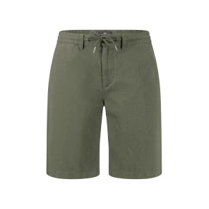 Fynch-Hatton Korte Linnen Katoenen Broek | Olijf