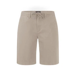 Fynch-Hatton Korte Linnen Katoenen Broek | Beige