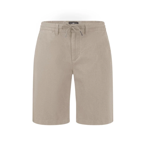 Fynch-Hatton Korte Linnen Katoenen Broek | Beige  | www.pietkoopmans.nl