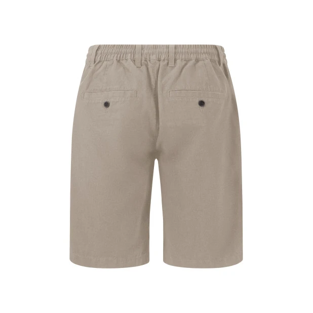 Fynch-Hatton Korte Linnen Katoenen Broek | Beige  | www.pietkoopmans.nl