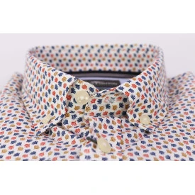 Fynch Hatton Overhemd | Rood Navy Print