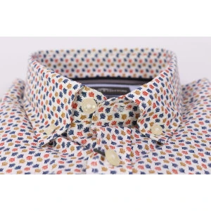 Fynch Hatton Overhemd | Rood Navy Print