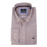 Fynch Hatton Overhemd | Rood Navy Print | www.pietkoopmans.nl