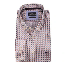 Fynch Hatton Overhemd | Rood Navy Print