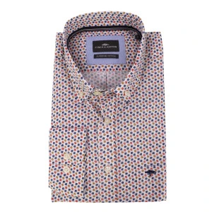 Fynch Hatton Overhemd | Rood Navy Print