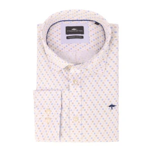 Fynch Hatton Luchtig Shirt | Blauw Camel Print