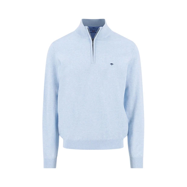 Fynch-Hatton 3 Ply Half Zip Trui | New Breeze | www.pietkoopmans.nl